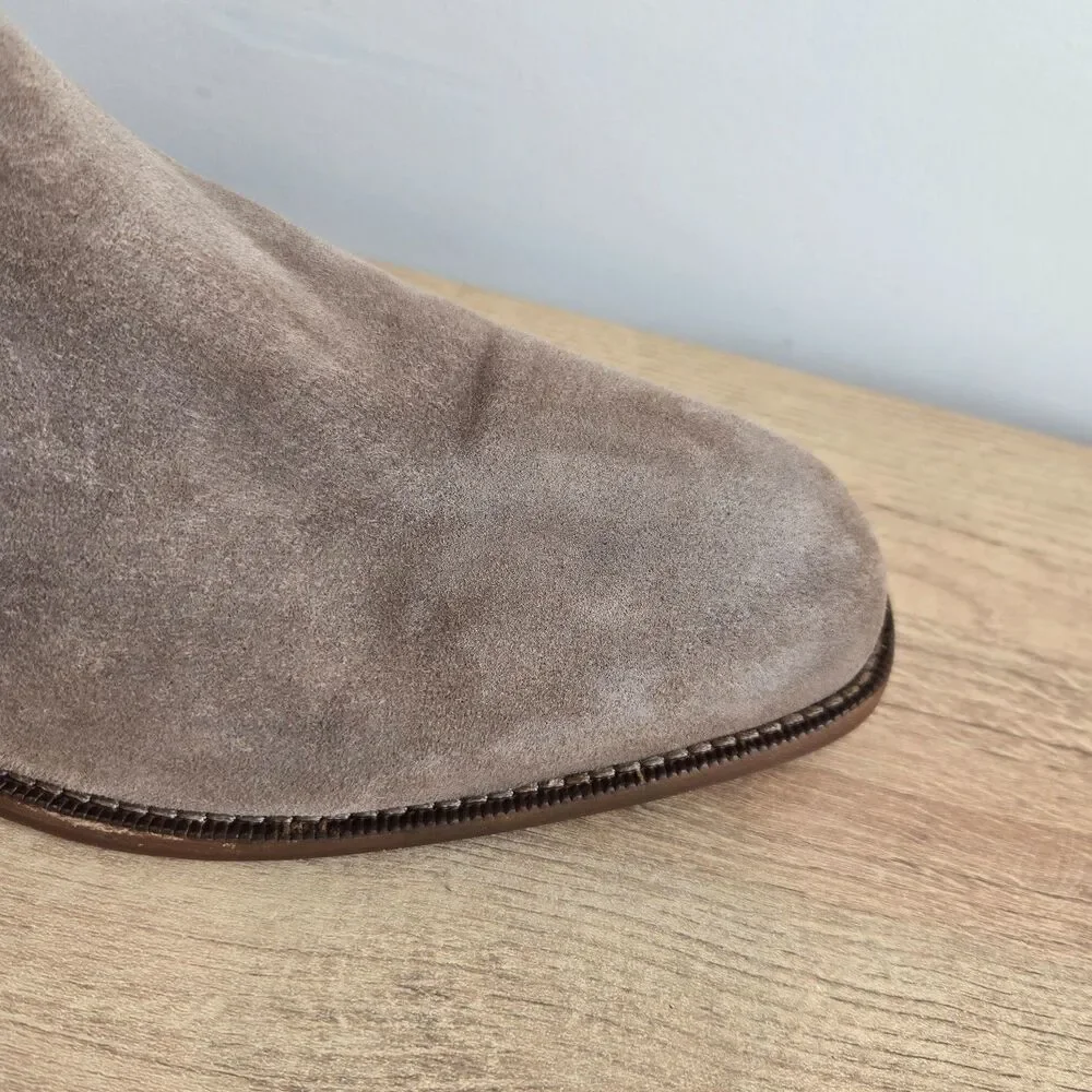 Johnston & Murphy Collection Hartley Chelsea Boots Suede Mens Sz 10M Taupe Brown
